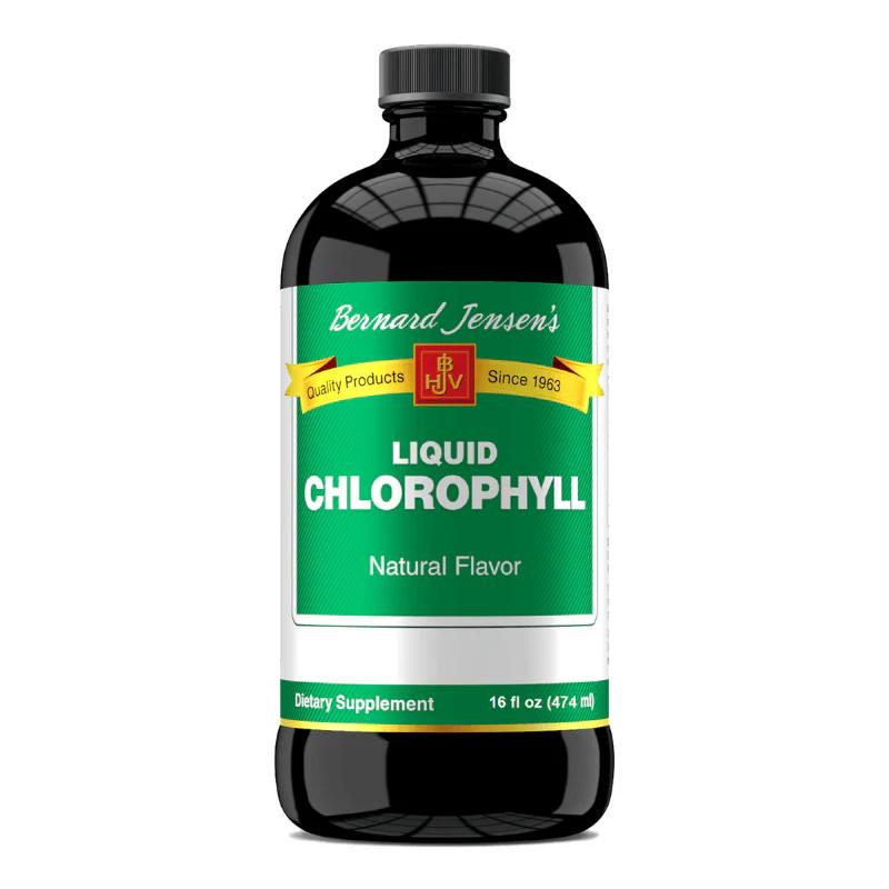 Bernard Jensen's Liquid Chlorophyll 16 oz for pH Balance & Detox | Alfalfa-Based Edible Dietary Supplement