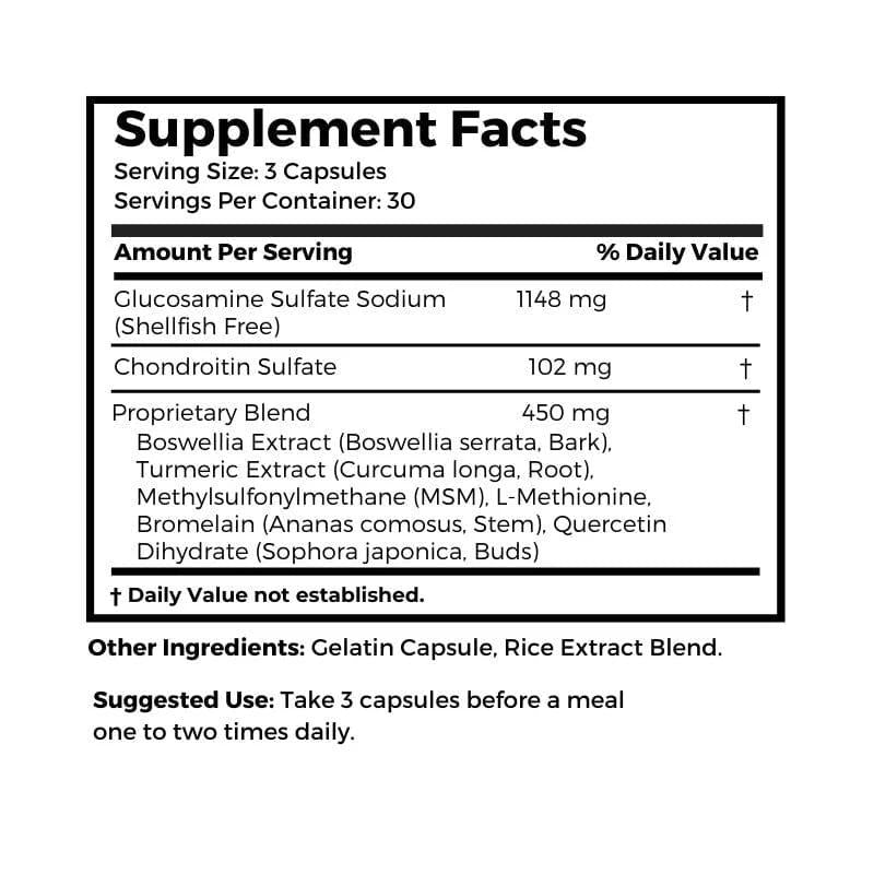 Bernard Jensen's Glucosamine Chondroitin Plus, 90 capsules - Supports Joint Health & Flexibility