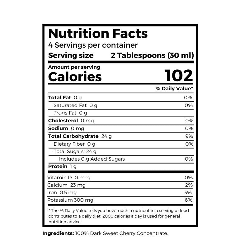 Dark Cherry Concentrate, 4 fl oz - Sweet Fruit Juice Concentrate for Beverages - No Added Sugar!