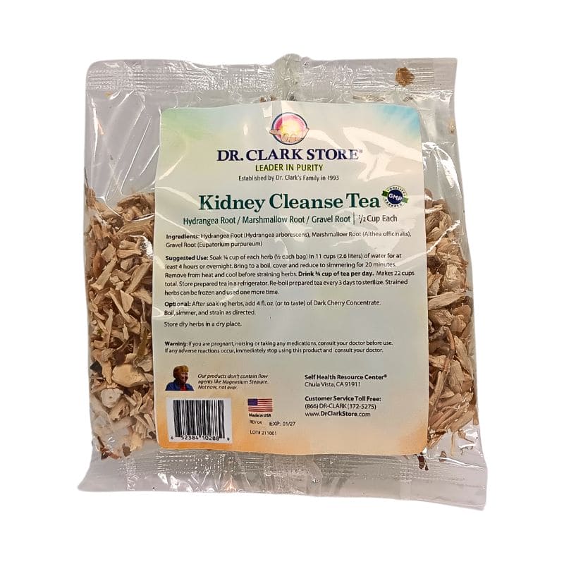 Dr. Clark's Kidney Cleanse Tea: Hydrangea Root + Marshmallow Root + Gravel Root