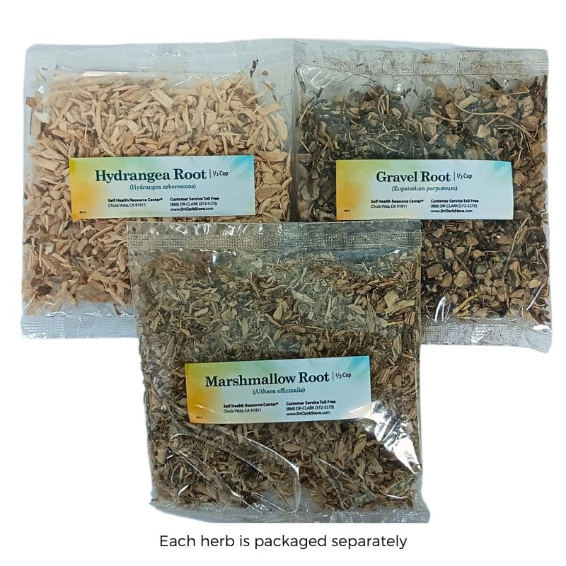 Dr. Clark's Kidney Cleanse Tea: Hydrangea Root + Marshmallow Root + Gravel Root