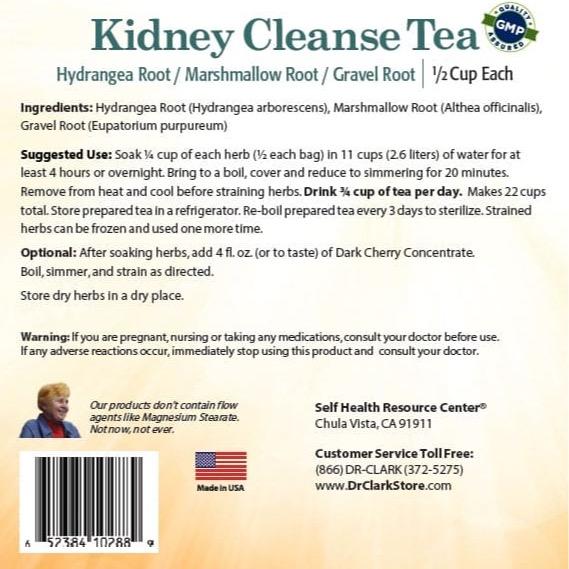 Dr. Clark's Kidney Cleanse Tea: Hydrangea Root + Marshmallow Root + Gravel Root