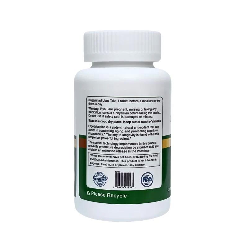 Ergothioneine - Anti-aging, Anti-inflammatory & Anti-oxidant - Delayed Release Tablets
