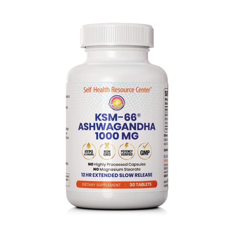 KSM-66 Ashwagandha, 1000 mg 30 tablets - Extended Slow Release - Cognitive Function - Memory - Longevity