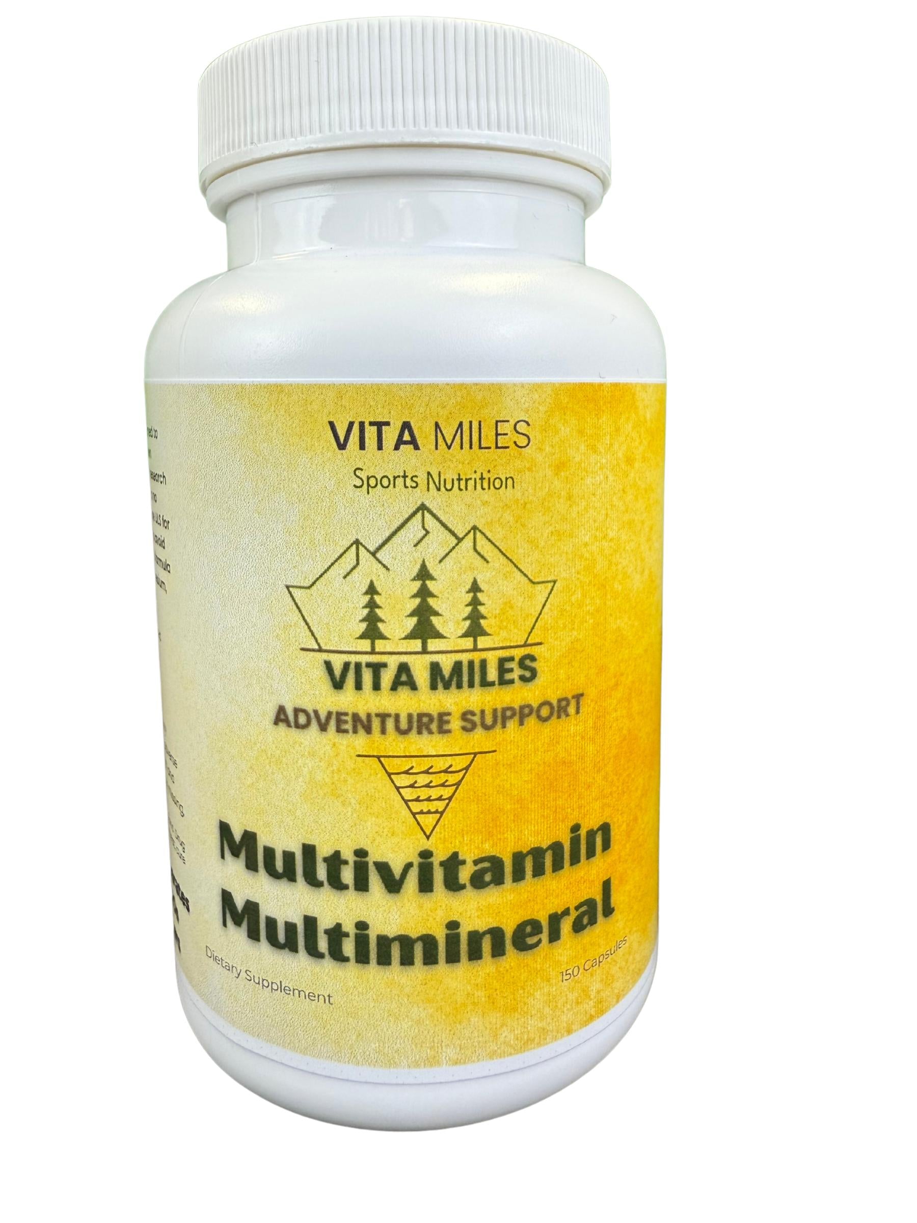VITAMILES Sports Nutrition - Adventure Support - Multivitamin & Multimineral - 150 Capsules